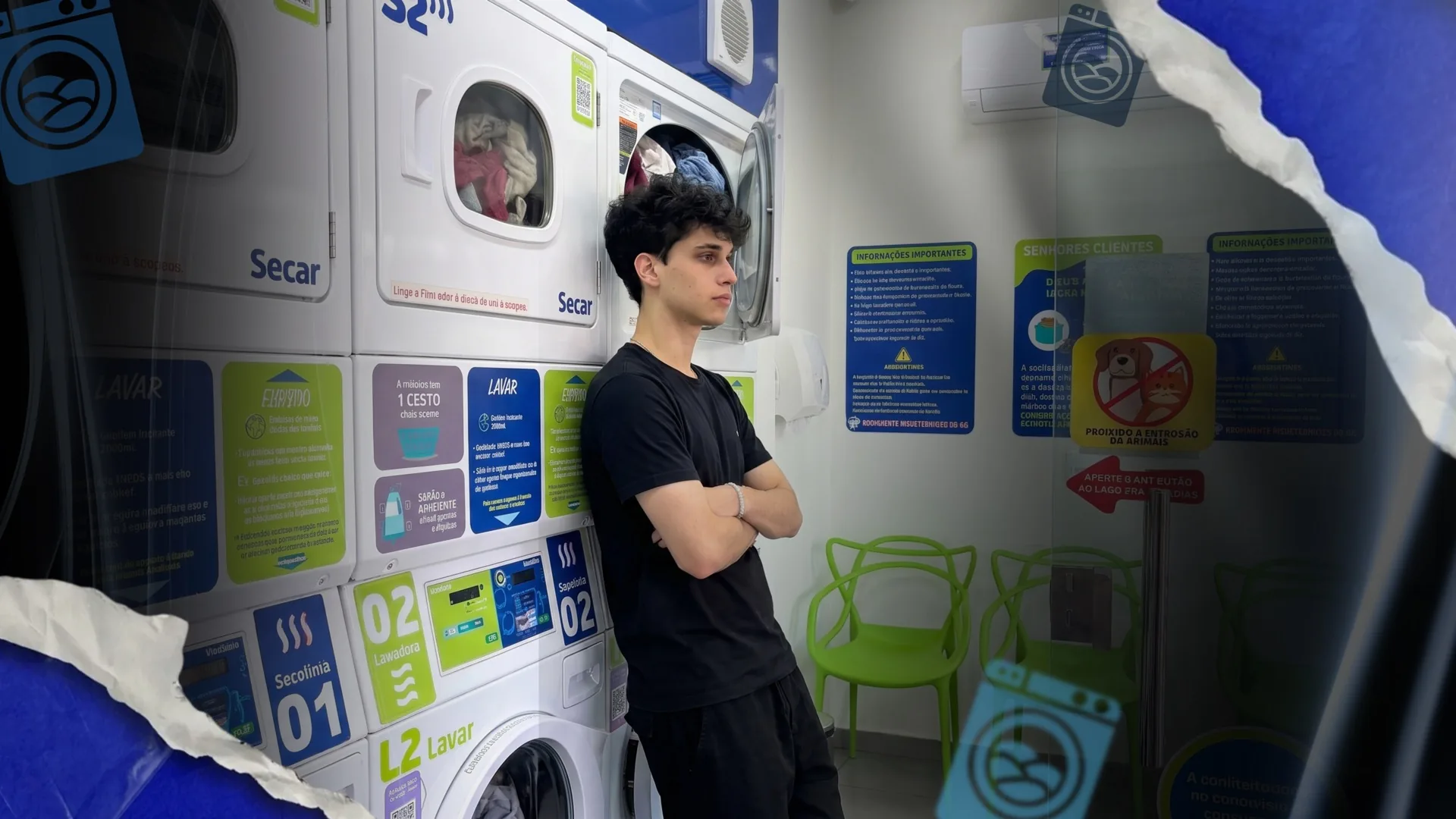 Lavanderia self-service — localização